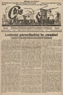 Głos Górnego Śląska : pismo poświęcone sprawom G. Śląska oparte na gruncie narodowo-polskim niezależne w polityce. 1930, nr 26