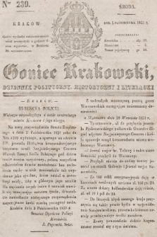 Goniec Krakowski : dziennik polityczny, historyczny i literacki. 1831, nr 239