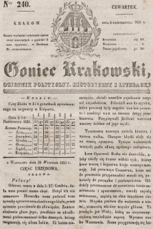 Goniec Krakowski : dziennik polityczny, historyczny i literacki. 1831, nr 240