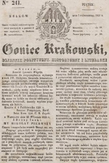 Goniec Krakowski : dziennik polityczny, historyczny i literacki. 1831, nr 241