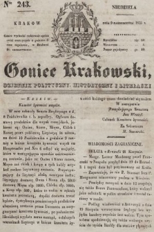 Goniec Krakowski : dziennik polityczny, historyczny i literacki. 1831, nr 243