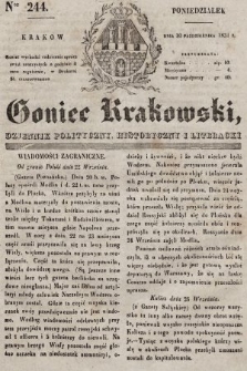 Goniec Krakowski : dziennik polityczny, historyczny i literacki. 1831, nr 244