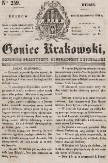 Goniec Krakowski : dziennik polityczny, historyczny i literacki. 1831, nr 259