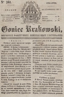 Goniec Krakowski : dziennik polityczny, historyczny i literacki. 1831, nr 261