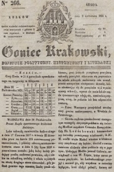 Goniec Krakowski : dziennik polityczny, historyczny i literacki. 1831, nr 266