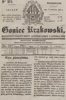 Goniec Krakowski : dziennik polityczny, historyczny i literacki. 1831, nr 271