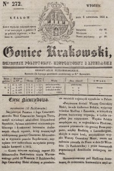 Goniec Krakowski : dziennik polityczny, historyczny i literacki. 1831, nr 272