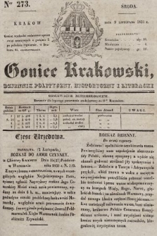 Goniec Krakowski : dziennik polityczny, historyczny i literacki. 1831, nr 273