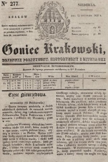 Goniec Krakowski : dziennik polityczny, historyczny i literacki. 1831, nr 277