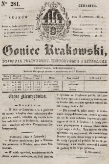 Goniec Krakowski : dziennik polityczny, historyczny i literacki. 1831, nr 281