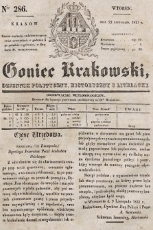 Goniec Krakowski : dziennik polityczny, historyczny i literacki. 1831, nr 286