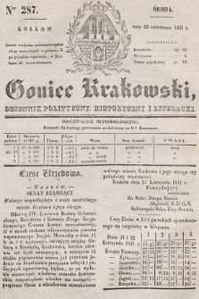 Goniec Krakowski : dziennik polityczny, historyczny i literacki. 1831, nr 287