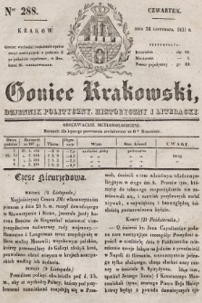 Goniec Krakowski : dziennik polityczny, historyczny i literacki. 1831, nr 288