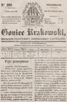 Goniec Krakowski : dziennik polityczny, historyczny i literacki. 1831, nr 292