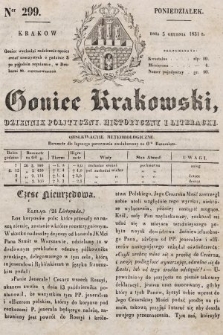 Goniec Krakowski : dziennik polityczny, historyczny i literacki. 1831, nr 299