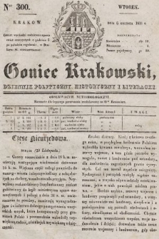 Goniec Krakowski : dziennik polityczny, historyczny i literacki. 1831, nr 300