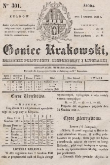 Goniec Krakowski : dziennik polityczny, historyczny i literacki. 1831, nr 301