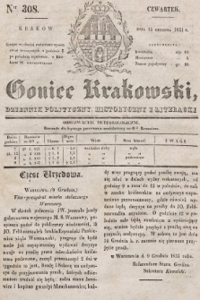 Goniec Krakowski : dziennik polityczny, historyczny i literacki. 1831, nr 308