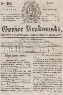 Goniec Krakowski : dziennik polityczny, historyczny i literacki. 1831, nr 309