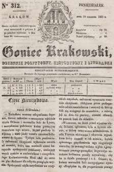 Goniec Krakowski : dziennik polityczny, historyczny i literacki. 1831, nr 312
