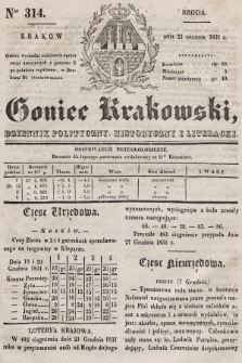 Goniec Krakowski : dziennik polityczny, historyczny i literacki. 1831, nr 314