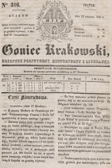 Goniec Krakowski : dziennik polityczny, historyczny i literacki. 1831, nr 316