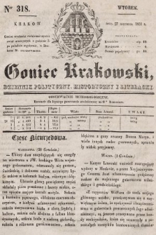 Goniec Krakowski : dziennik polityczny, historyczny i literacki. 1831, nr 318