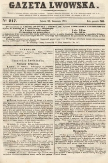 Gazeta Lwowska. 1851, nr 217