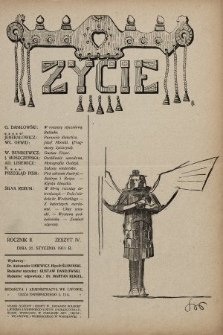 Życie : tygodnik polityczny, społeczny i literacki. 1911, z. 4