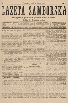 Gazeta Samborska : dwutygodnik poświęcony sprawom miasta i obwodu. 1895, nr 3