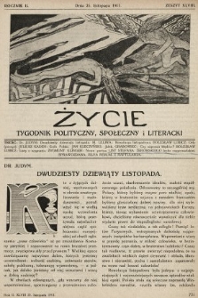 Życie : tygodnik polityczny, społeczny i literacki. 1911, z. 48