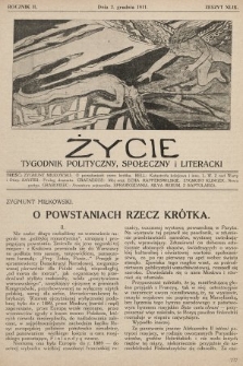 Życie : tygodnik polityczny, społeczny i literacki. 1911, z. 49