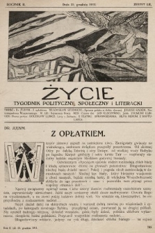 Życie : tygodnik polityczny, społeczny i literacki. 1911, z. 52