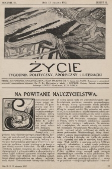 Życie : tygodnik polityczny, społeczny i literacki. 1912, z. 2