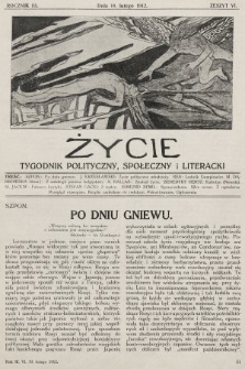 Życie : tygodnik polityczny, społeczny i literacki. 1912, z. 6