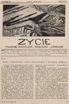 Życie : tygodnik polityczny, społeczny i literacki. 1912, z. 7