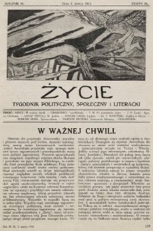 Życie : tygodnik polityczny, społeczny i literacki. 1912, z. 9