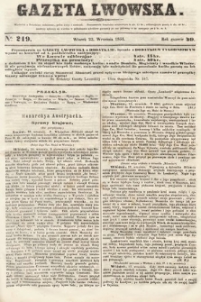 Gazeta Lwowska. 1851, nr 219