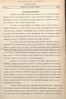 Wiadomości z Anglii : biuletyn prasowy. 1939, nr 13