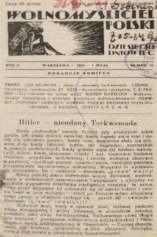 Wolnomyśliciel Polski. 1933, nr 14