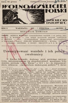 Wolnomyśliciel Polski. 1933, nr 18