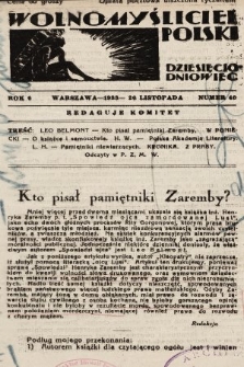 Wolnomyśliciel Polski. 1933, nr 40