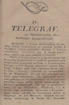 Telegraf : nowości krakowskie. 1821, [nr] 42