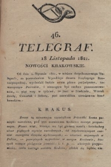 Telegraf : nowości krakowskie. 1921, [nr] 46