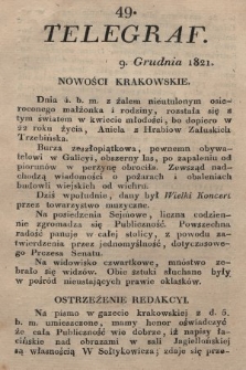 Telegraf : nowości krakowskie. 1821, [nr] 49