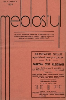 Meblostyl : czasopismo ilustrowane poświęcone architekturze wnętrz, oraz sprawom zawodowym stolarzy, meblarzy i zawodów pokrewnych. 1935, kwartał III