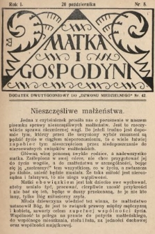 Matka i Gospodyni : dodatek dwutygodniowy do „Dzwonu Niedzielnego”. 1929, nr 8
