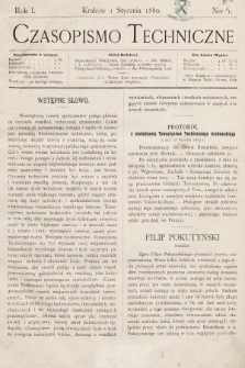 Czasopismo Techniczne. 1880, nr 1