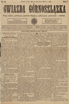 Gwiazda Górnoszlązka : pismo ludowe, poświęcone sprawom politycznym, spółecznym i oświacie. 1891, nr 22