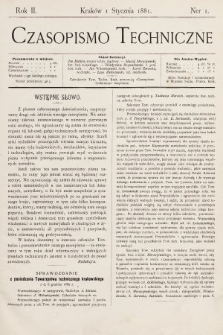 Czasopismo Techniczne. 1881, nr 1